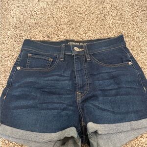 Express Women's Blue Denim Shorts